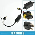 thumbnail image 3 of LED Car Headlight Canbus Decoder H4 Error Free Warning Resistor Decoder Anti Flicker Resistor (Set of 2), 3 of 6