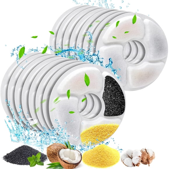 Filtros para fuentes de agua Atpot para perros y gatos (16 unidades)