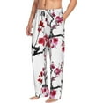 thumbnail image 2 of Junzan Men'S Pajama Pants Cherry Blossoms Sleepwear Pants Pj Bottoms Drawstring And Pockets, 2 of 9