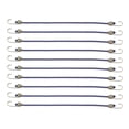 thumbnail image 1 of Cuerda de equipaje mini de látex de 25 cm, cuerdas elásticas ajustables con hebilla de metal, azul, 10 piezas, 1 of 7