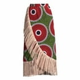 thumbnail image 2 of Bintarealwax African Skirt for Women Trendy Long Wrap Skirts Kente Print One Size Adjustable Tie Tassels Hem YF164, 2 of 5