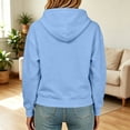 thumbnail image 4 of Oversized Hoodies for Women Long Sleeve Comfy Cute Fall Sweatshirts Plus Size Hooded Sweatshirt Plain Pullover Hoodie Sky Blue L, 4 of 4