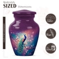 thumbnail image 2 of JAGASY Peacock Urn for Sister, Purple Small Urns for Human Ashes keepsake, Cherry Blossom Tree & Pink Flowers Decorative Urns for Siblings, Mini Cremation Urn for Brother, (3 Inch), 2 of 7