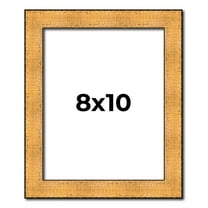 8x10 Frame Gold Rustic Solid Wood Picture Frame | 1.25 Inch Wide Moulding | Rustique Gold