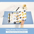 thumbnail image 5 of 2 Pack Pencil Bag 9.84x6.1 Inch 3-Ring Page Turning Folder Zipper Pencil Case Pencil Bag Page Turning File BagPolychrome Rabbit, 5 of 6