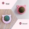 thumbnail image 4 of Mightlink Cat Licking Toy Rotating Wall-mounted Natural Materials Self-adhesive Increase Appetite Teeth Cleaning Freshing Breath Catnip Wall Ball Cat Toy Pet Stuff, 4 of 4