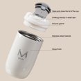 thumbnail image 4 of Queroig Thermal Coffee Mug 350ml Stainless Steel Travel Cup Portable Insulated Tea Tumbler Reusable Hot Drink Container, 4 of 7