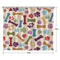thumbnail image 5 of Paw Prints and Bones Shower Curtain 84"x72" ,Bathroom Decorative Shower Curtains Set with 12 Hooks,Modern Waterproof Washable Shower Curtain, 5 of 6