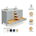 thumbnail image 3 of Ariel Cambridge 61 In. Double Oval Sink Vanity With Carrara White Marble 0.75 In Countertop In Grey, 3 of 10