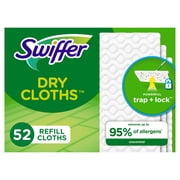 (12 pack) Swiffer Sweep + Mop, Dry Pads Refill, Floor Cleaner, Cleaning Cloths, Unscented, 52ct
