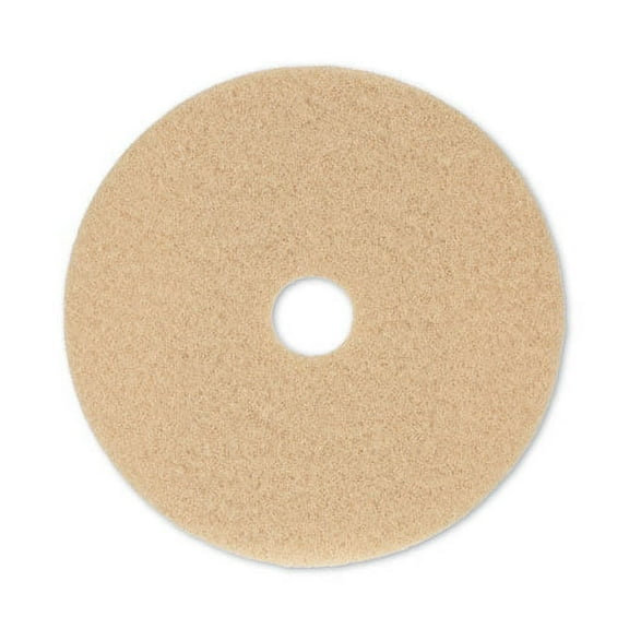 Burnishing Floor Pads, 20" Diameter, Tan, 5/carton | Bundle of 2 Cartons