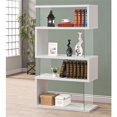 thumbnail image 2 of Coaster 4 Shelf Asymmetrical Snaking Contemporary Wood Bookcase in White, 2 of 2