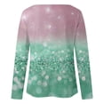 thumbnail image 5 of T-shirts à Manches Longues Col Rond pour Femmes Hauts Tunique Imprimée Florale Tendance Hauts Décontractés Amples Confortables Chandails en Molleton Blouses, 5 of 5