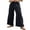 Black, variant on Womens High Waist Wide Leg Pants Casual Flowy Side Split Slit Tie Front Pleated Pants with Belt