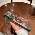 thumbnail image 3 of for iPhone 13 Pro Case with Camera Lens Protector, Logo View for Women Men, Soft Plating Transparent Slim Ultrathin Phone Cases for iPhone 13 Pro Clear Back Cover (for iphone13Pro,Green), 3 of 18