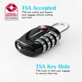 thumbnail image 4 of Lumintrail TSA Approved Locks, 4 Digit Combination Luggage Locks TSA Approved, Travel Locks for Luggage & Suitcase with 4-FT Steel Cable, Black, 2 Pack, 4 of 4