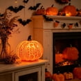 thumbnail image 4 of Halloween Pumpkin Lanterns, Glow-in-the-dark Cracked Pumpkin Shape for Thanksgiving Halloween Fall Decor,2.68x2.95in, 4 of 6