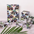 thumbnail image 4 of Reversible Monster Truck Wrapping Paper Roll for Boys Kids - Dinosaur in Pickup, Racing Car Gift Wrap Sheets for Birthday Baby Shower Holiday Party (Total 28.5sq.ft), 4 of 16