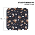 thumbnail image 2 of Leather Coasters with Heat-resistant for Drinks, Space Music Fox Cup Coasters Cup Pad Mat for Tabletop Protection, Coffee Table, Office Desk and Housewarming Gift, 2 of 5