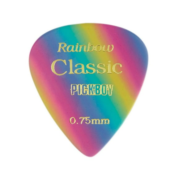 Pickboy Vintage Pick, Rainbow, Cellulose, 0.75mm, 10 picks