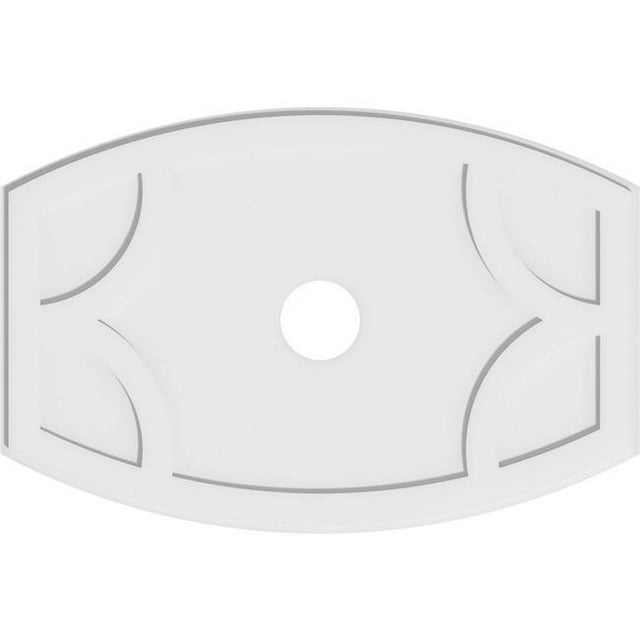 Ekena Millwork CMP40X26KY-05000 5 in. ID x 21.5 in. Rectangle Kailey Architectural Grade PVC Contemporary Ceiling Medallion