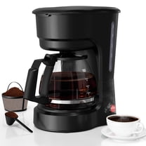 Auseo 5-Cup Fast Brew  Drip Coffee Maker –Quick Heat, Anti-Drip & Detachable Funnel & Filter, 700W Beginner-Friendly Espresso Machine with Glass Carafe