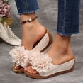 thumbnail image 2 of Dakaela Orthopedic Wedge Sandals for Women 2026 Comfortable Summer Dressy Platform Slides Flower Casual Walking Outdoor Shoes Size 6-10 Light Pink, 2 of 7
