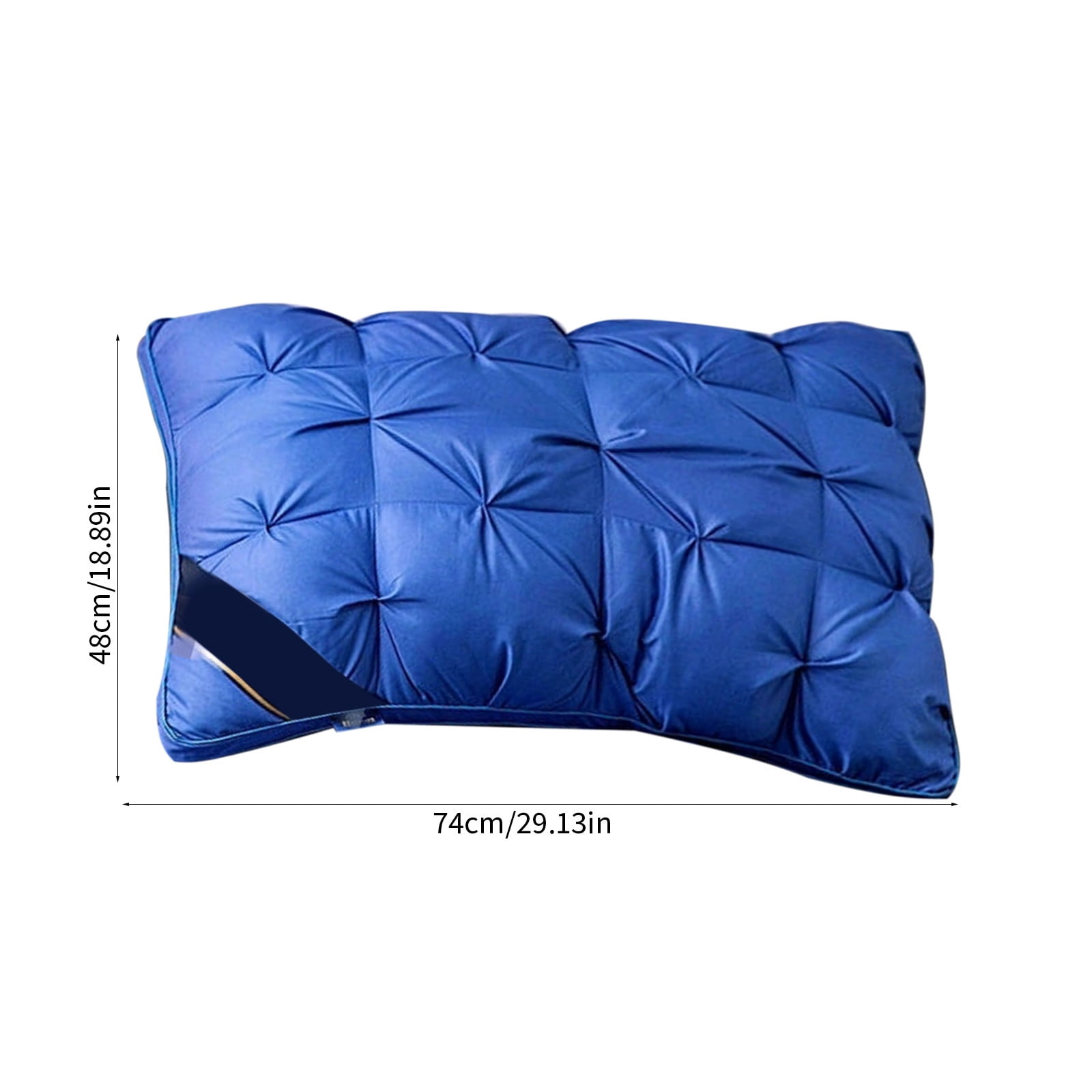 Goose Down Feather Pillows, Soft Bed Pillows Queen Size Set of 2, 100% Soft Cotton Shell, Bedding Pillow for Back, Stomach or Side Sleepers