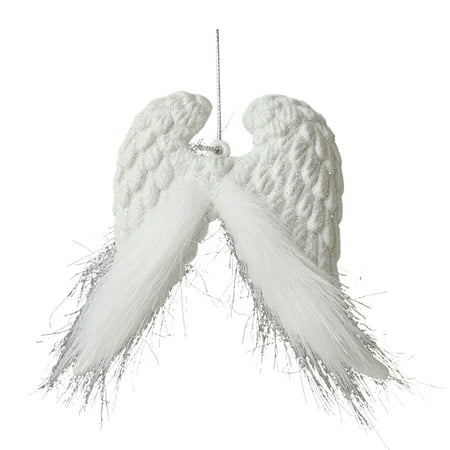 

ZTTD Creative Crafts Christmas Tree Home Decoration Accessories Snowflake Angel Winges Elks Pendant Ornament A