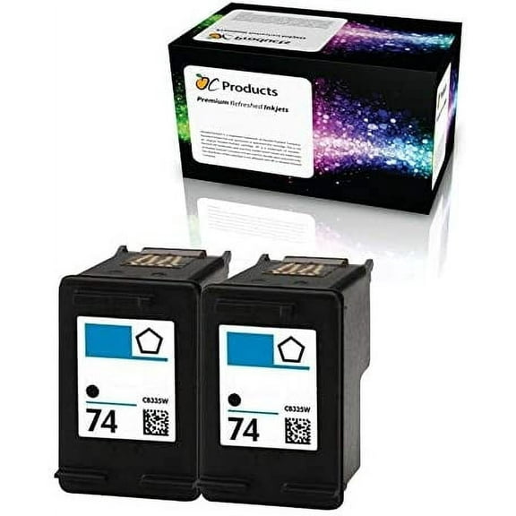 Compatible Ink Cartridge OCHP742PK for Officejet J6480 Photosmart C4400 C4380 C4500 Deskjet D4260 Printers (2 Black)