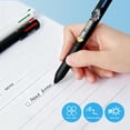 thumbnail image 2 of 6 multicolour gel pens, 4 in 1, 1 model with 4 colours, smooth, non stop ink, quick drying, simple solid colour design, DIY suitable study office writing note taking, black high capacity gel pen, 2 of 10