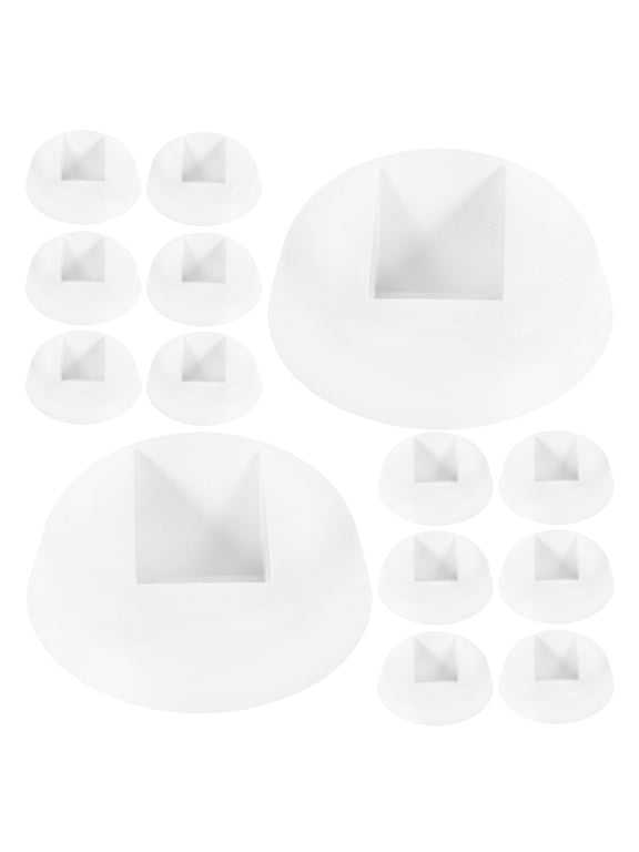 Portable White ABS Floating Jewelry Display Case Base for Showcase, Holds 20 Pieces