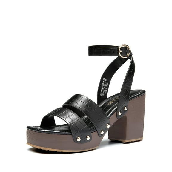 DREAM PAIRS Women's Chunky Platform Ankle Multi Strappy Heels Round Open Toe Summer Sandals