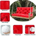 thumbnail image 4 of YLLN 47*40 Inch Porch Swing Cushions, Patio Furniture Cushions With 4" Thicken Backrest, Bench Cushions For Outdoor Furniture, Anti-Fading Waterproof Patio Cushions, 4 of 8