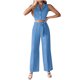 thumbnail image 1 of Trajes de Pantalones Sexy para Mujeres Chaleco de Cuello en V Y Pantalones de Piernas Anchas, Traje de Verano Casual de Color Sólido para el Trabajo Y la Fiesta, 1 of 7