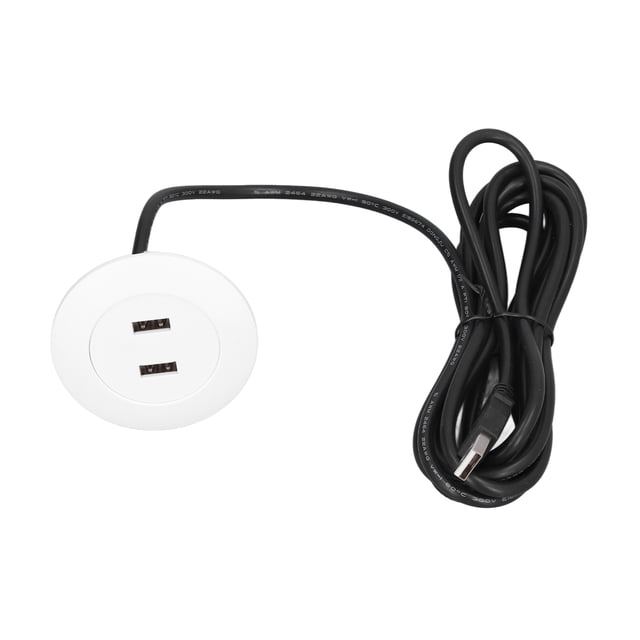 Powered USB Hub Socket Recessed USB Power Strip Outlet, Double USB Station, 5V Sofa USB Power Hub Wiring Board Power Outlet Socket for Sofa, Couch, Table, Bedside