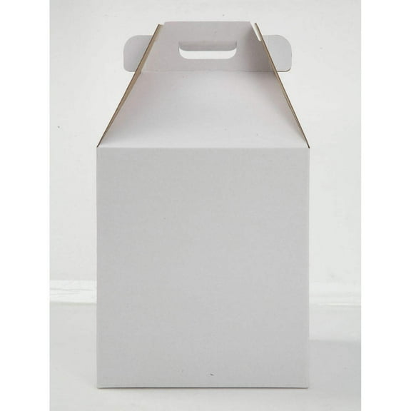 20" x 20" x 22" White Cake Box, One Piece Top Close