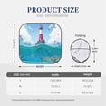 thumbnail image 2 of Kdxio Lighthouse Sea Port Print 2-Piece Sun Shade Front Windshield - Foldable Car Front Window Sunshades For Most Sedans Suv Truck, 2 of 6