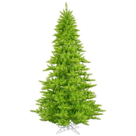 Lighted Safety Pin Christmas Tree Lime Fir Dura-Lit Lime Christmas Tree with Lime LED Lights, 4.5 ft. x 34 in. ()