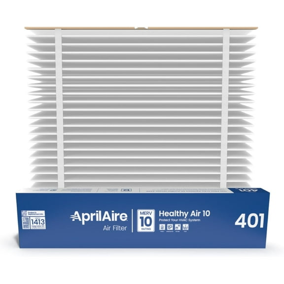 AprilAire 401 Replacement Furnace Filter for AprilAire 2400, Space-Gard 2400 Whole-House Air Purifiers - MERV 10, 16x25x6 Air Filter (Pack of 2)