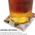 thumbnail image 3 of GZHJMY Printed Square Marble Flower Abstract Texture Ceramic Coasters with Cork-Backed for Coffee Drink Cup Mat Absorbent Stone Coaster Set of 6, 3 of 4