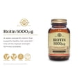 thumbnail image 3 of Suplemento Solgar Biotina de 5000 mcg, 100 cápsulas vegetarianas para piel y cabello, 3 of 6