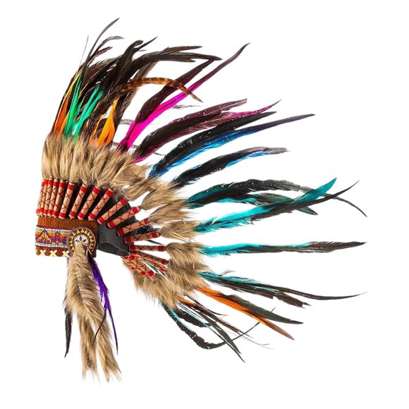 Tocado de plumas, accesorios para fotos, decoración para cabello de adultos, tocado americano