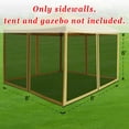 thumbnail image 2 of Sunny Replacement Mosquito Netting for 8' x 8' Gazebo, Zippered Mesh Sidewalls Only, Pack of 4, 2 of 9