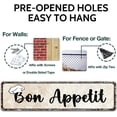 thumbnail image 3 of Bon Appetit French Chef, 4" by 16" Plaque Distressed Wall Metal Tin Sign for Home Bar Garden Kitchen Pub Bistro Wall Art Decor, 3 of 5