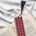 thumbnail image 6 of Kdxio Purple Yellow Buffalo Plaid Print Metal Tassel Bookmarks,Perfect Gift for Art Lovers and Bookworms Metal Bookmarks for Women, 6 of 8