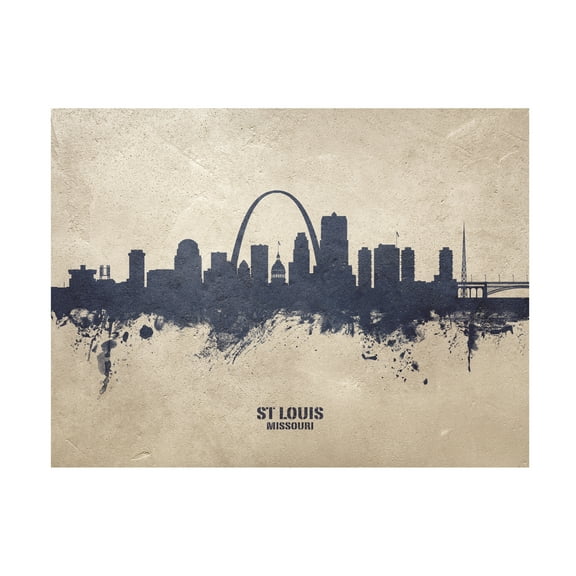 Michael Tompsett 'St Louis Missouri Skyline Concrete' Canvas Art