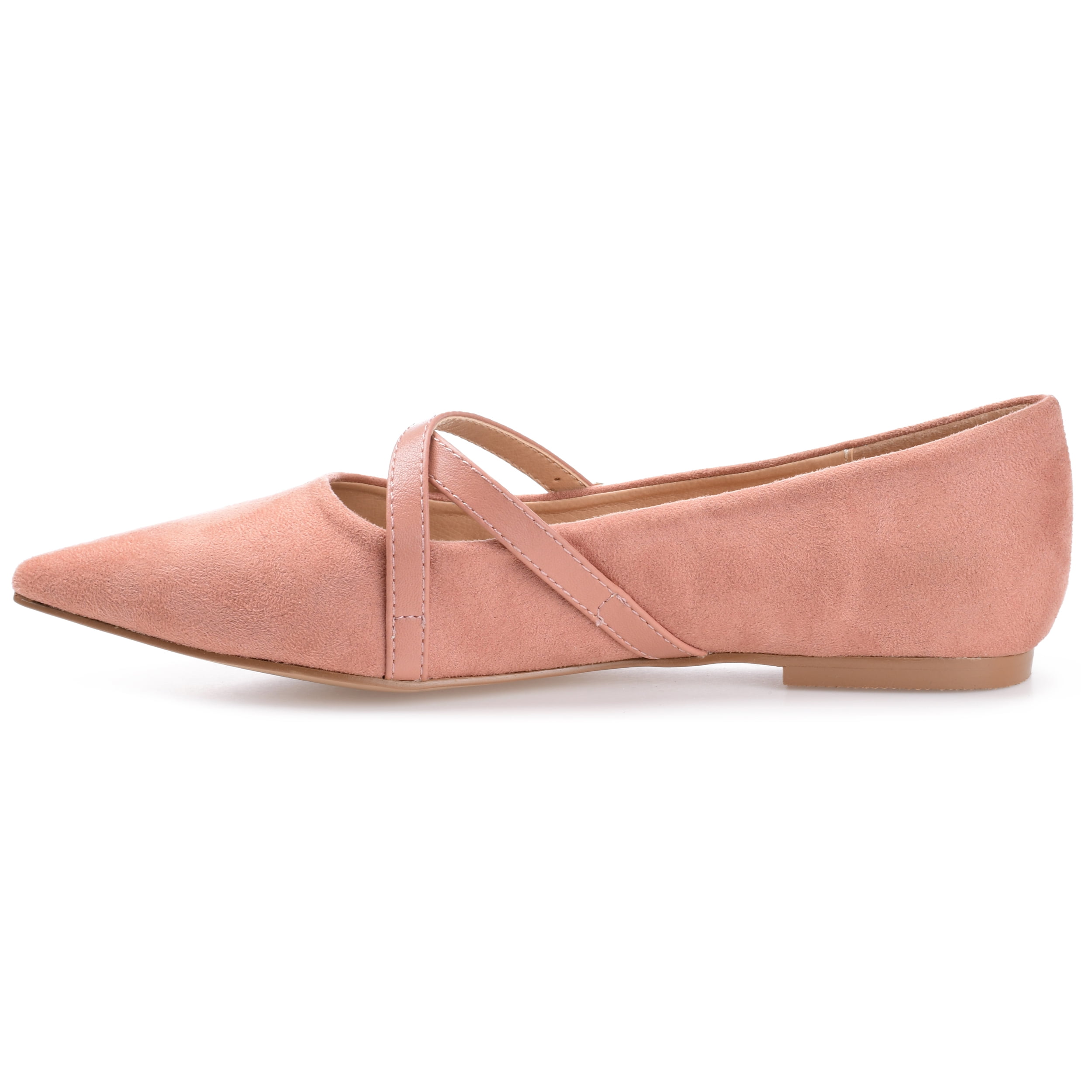 Journee Womens Patricia Slip On Pointed Toe Ballet Flats, Widths Available