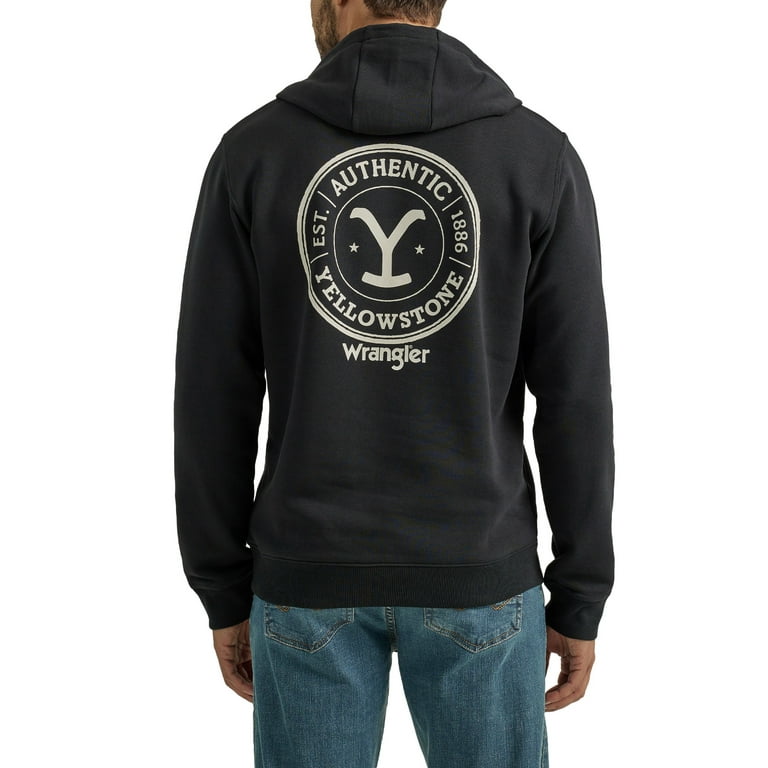 Wrangler® Men's and Big Men's Regular Fit Graphic Yellowstone Hoodie (S-2XL)