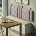 thumbnail image 6 of ZXNYH Wall Mount Headboard with USB for King Size Bed, PU Leather Headboard Only, Industrial Pipe Modern Style, Brown Hanging Head Boards, Durable, Comfortable, Button Upholstered for Bedroom, 6 of 6